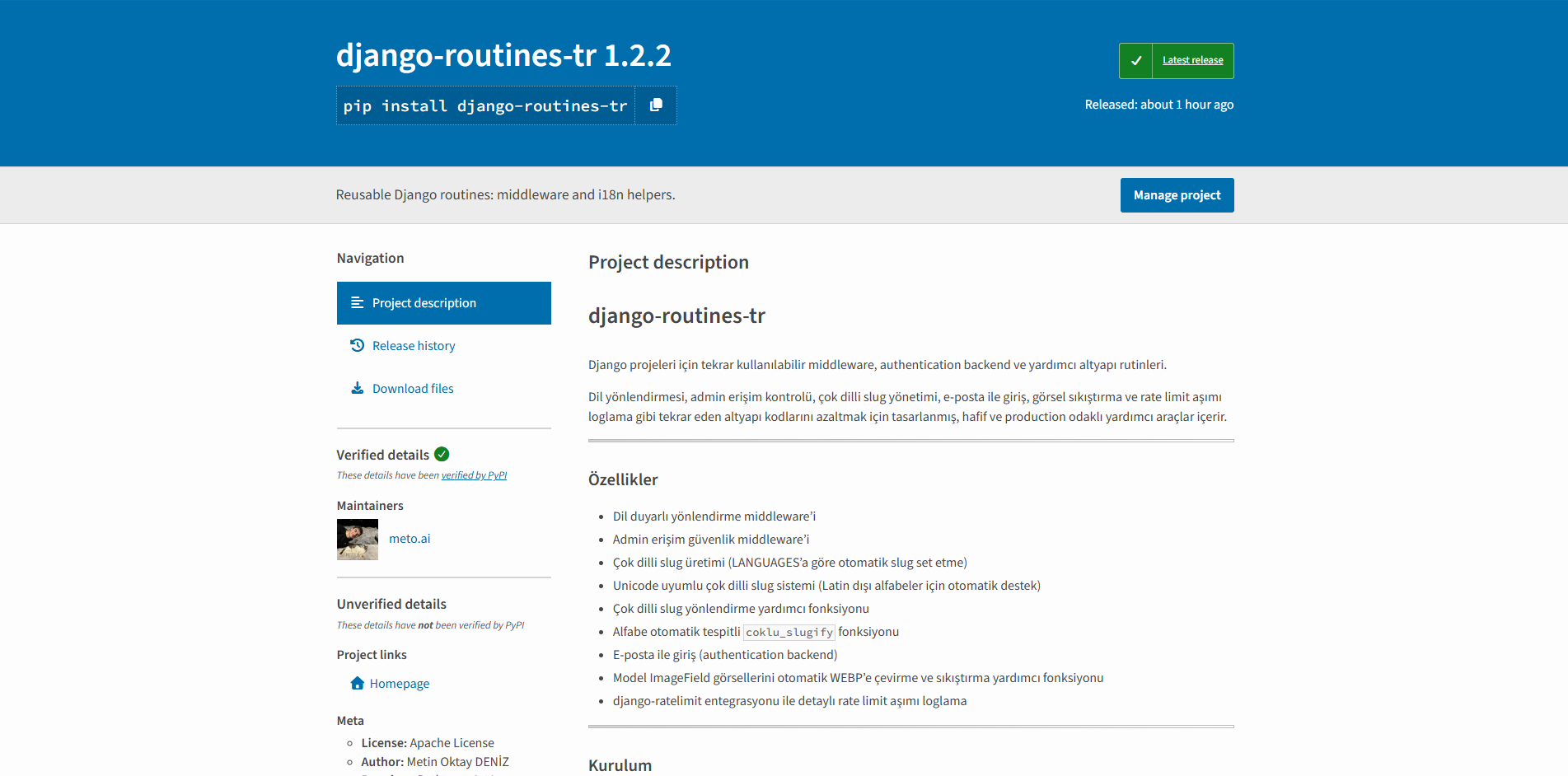 django-routines-tr Nedir? Django Projelerinde Kullandığımız Türkçe Altyapı Kütüphanesi